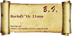 Borbáth Ilona névjegykártya